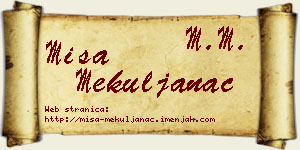 Miša Mekuljanac vizit kartica